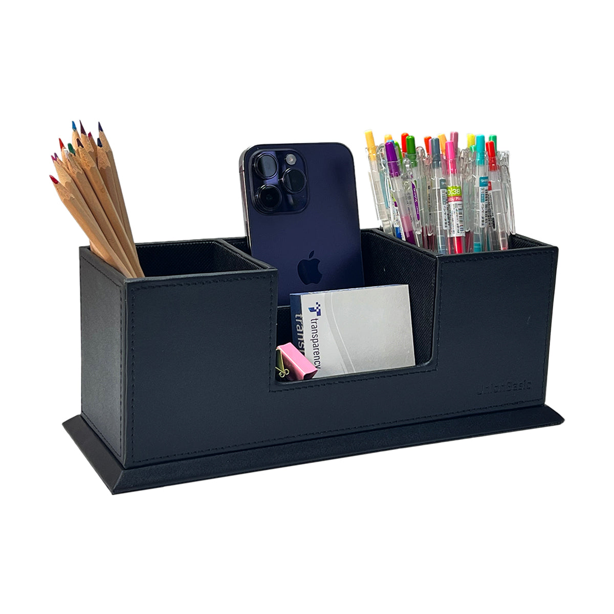 UnionBasic 4 Compartment Desk Organizer, Dual Pen Holder