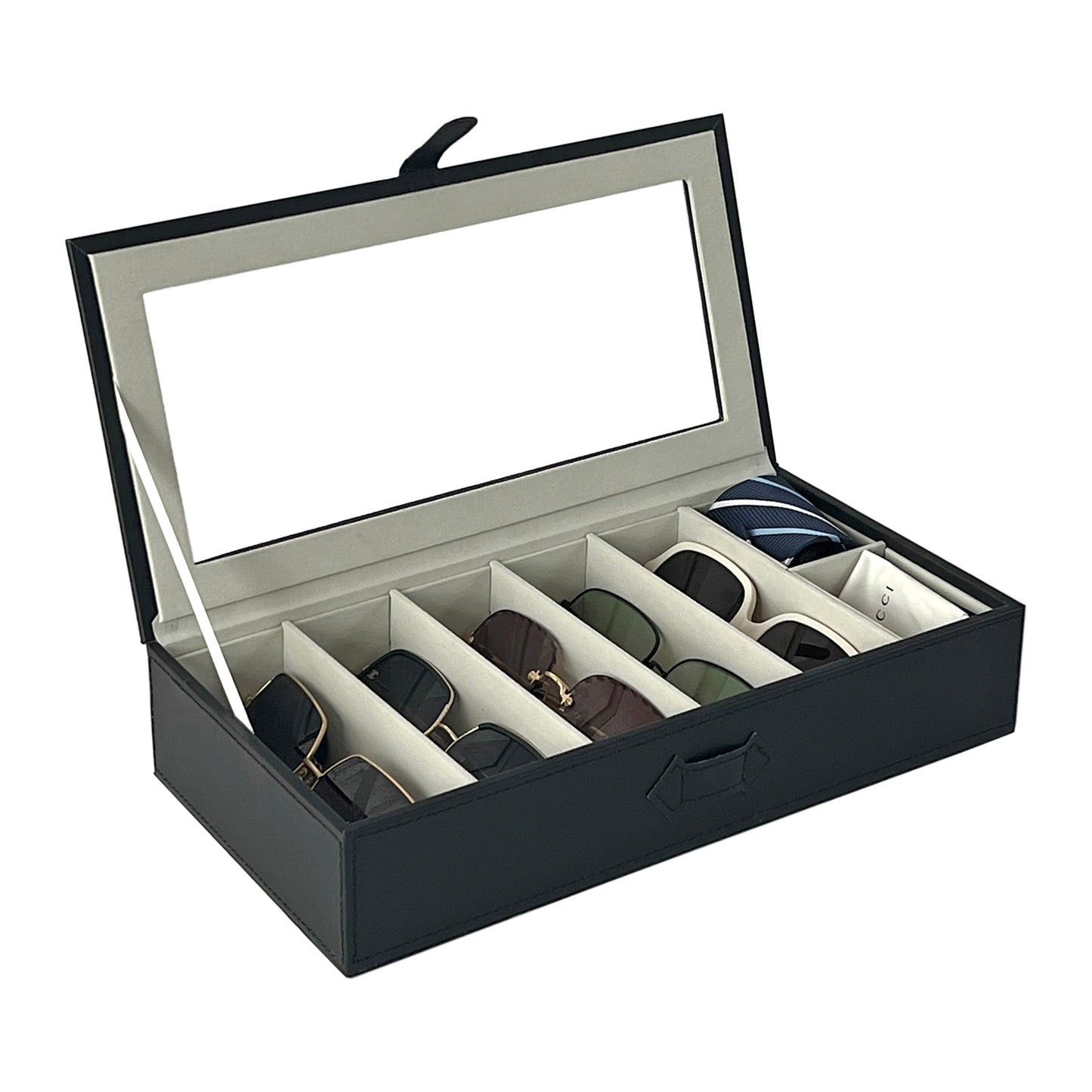 UnionPlus Multiple Sunglasses Organizer Collector, 5 Slots for Sunglasses and 2 Small Slots for Accessories